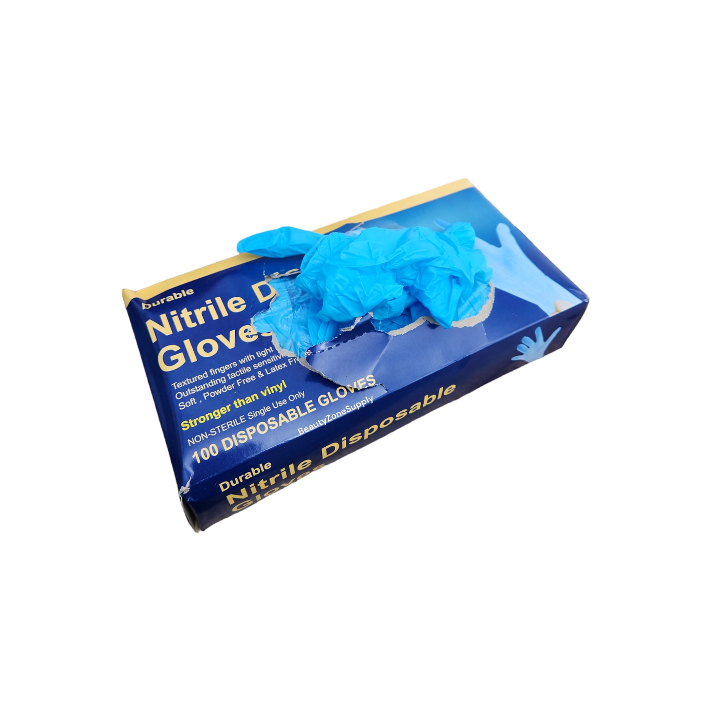 Durable Nitrile Disposable Gloves Case 10 box Blue