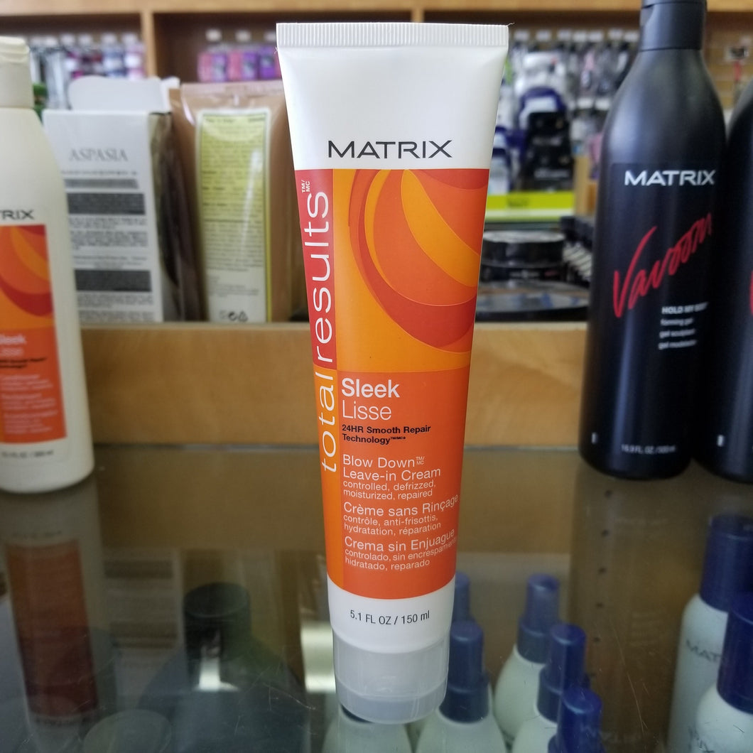 MATRIX TOTAL RESULTS SLEEK BLOW DOWN LEAVE-IN CREAM 5.1 OZ #03377-Beauty Zone Nail Supply