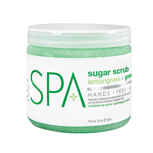 BCL SPA Sugar Scrub Lemongrass + Green Tea 16oz-Beauty Zone Nail Supply