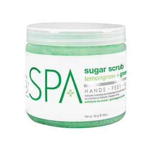 BCL SPA Sugar Scrub Lemongrass + Green Tea 16oz-Beauty Zone Nail Supply