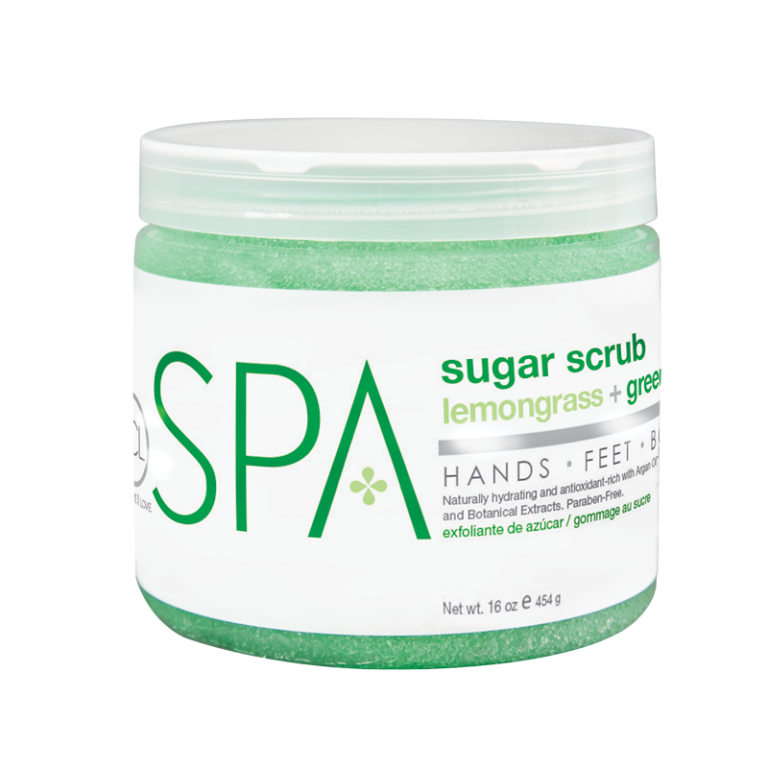 BCL SPA Sugar Scrub Lemongrass + Green Tea 16oz-Beauty Zone Nail Supply