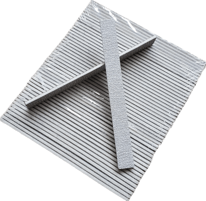 Nail File Square 7" 80/80 Zebra 50 pc #F522