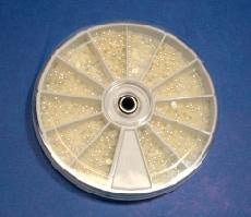 Pearl 2 rhinestones wheel #9233-Beauty Zone Nail Supply