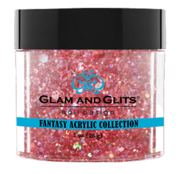 Glam & Glits Fantasy Acrylic (Glitter) 1 oz Pink Delight- FAC529-Beauty Zone Nail Supply