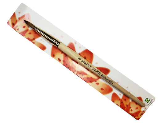 Beauty Touch kolinsky nail acrylic brush size 6-Beauty Zone Nail Supply