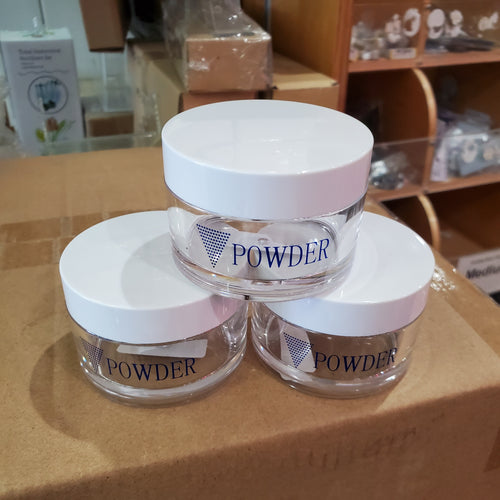Empty Plastic Jar 4 oz #PB100 Powder-Beauty Zone Nail Supply