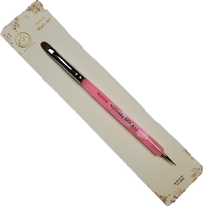 Nail French Brush Pink Marble Size 10 w/Tool-Beauty Zone Nail Supply