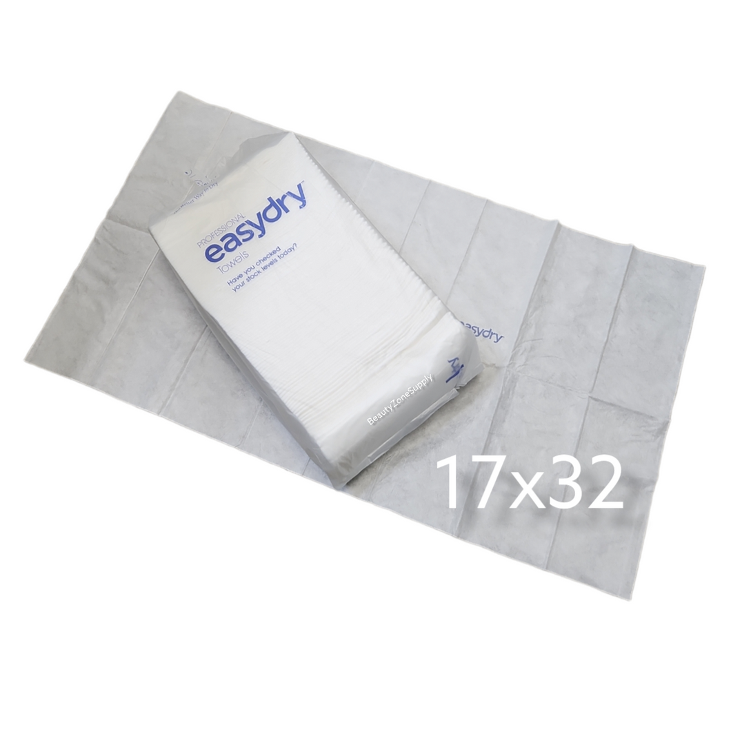 Easydry Disposable Medium Shampoo Towels - Bags of 50 - White