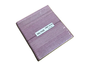 Nail File Regular 7" 100/100 Pink Black 50 pc #F042-Beauty Zone Nail Supply
