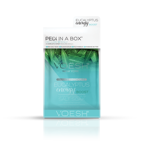 Voesh Pedi in A Box 4 Step Eucalyptus Energy Boost Box 50 set-Beauty Zone Nail Supply