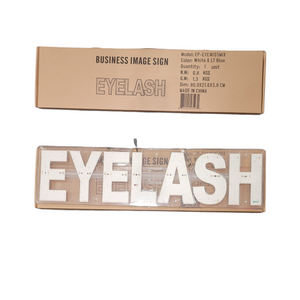 EYELASH Sign LED Super Bright White 5000K Blue 7x30