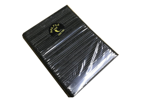 REG 100/180 BLACK/B FILE Pack #F156P-Beauty Zone Nail Supply