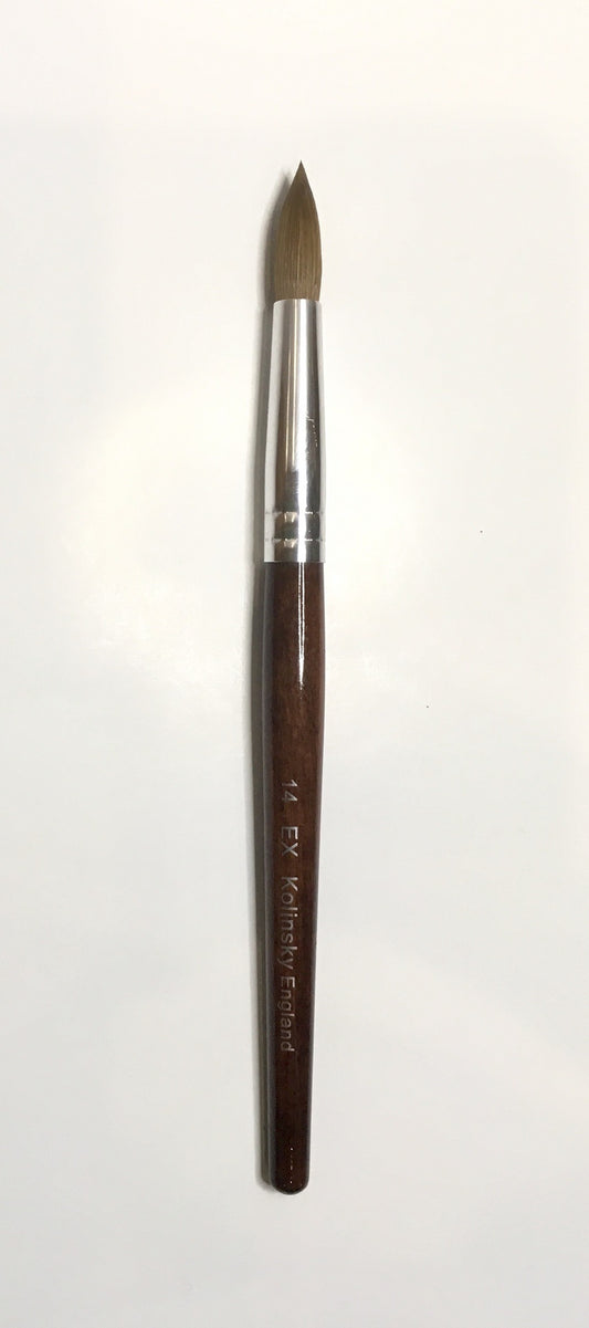 Ex acrylic nail brush kolinsky size 14-Beauty Zone Nail Supply