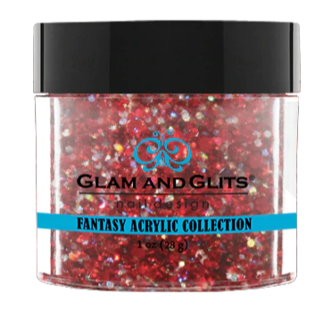 Glam & Glits Fantasy Acrylic (Glitter) 1 oz Red Cherry - FAC528-Beauty Zone Nail Supply