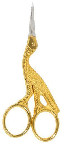 Stork Scissors Gold Plated 3.5 #1680-Beauty Zone Nail Supply