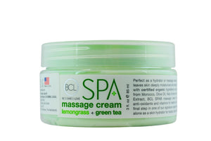 BCL SPA Massage Cream Lemongrass + Green Tea 3oz-Beauty Zone Nail Supply