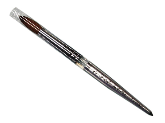 Petal kolinsky acrylic nail brush silver size 20 - BeautyzoneNailSupply