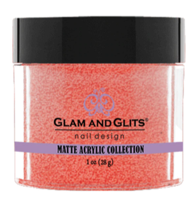 Glam & Glits Matte Acrylic Powder 1 oz Peach Cobbler-MAT643-Beauty Zone Nail Supply