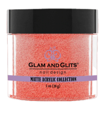 Glam & Glits Matte Acrylic Powder 1 oz Peach Cobbler-MAT643-Beauty Zone Nail Supply