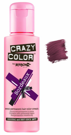 Crazy Color vibrant Shades -CC PRO 51 BORDEAUX 150ML-Beauty Zone Nail Supply