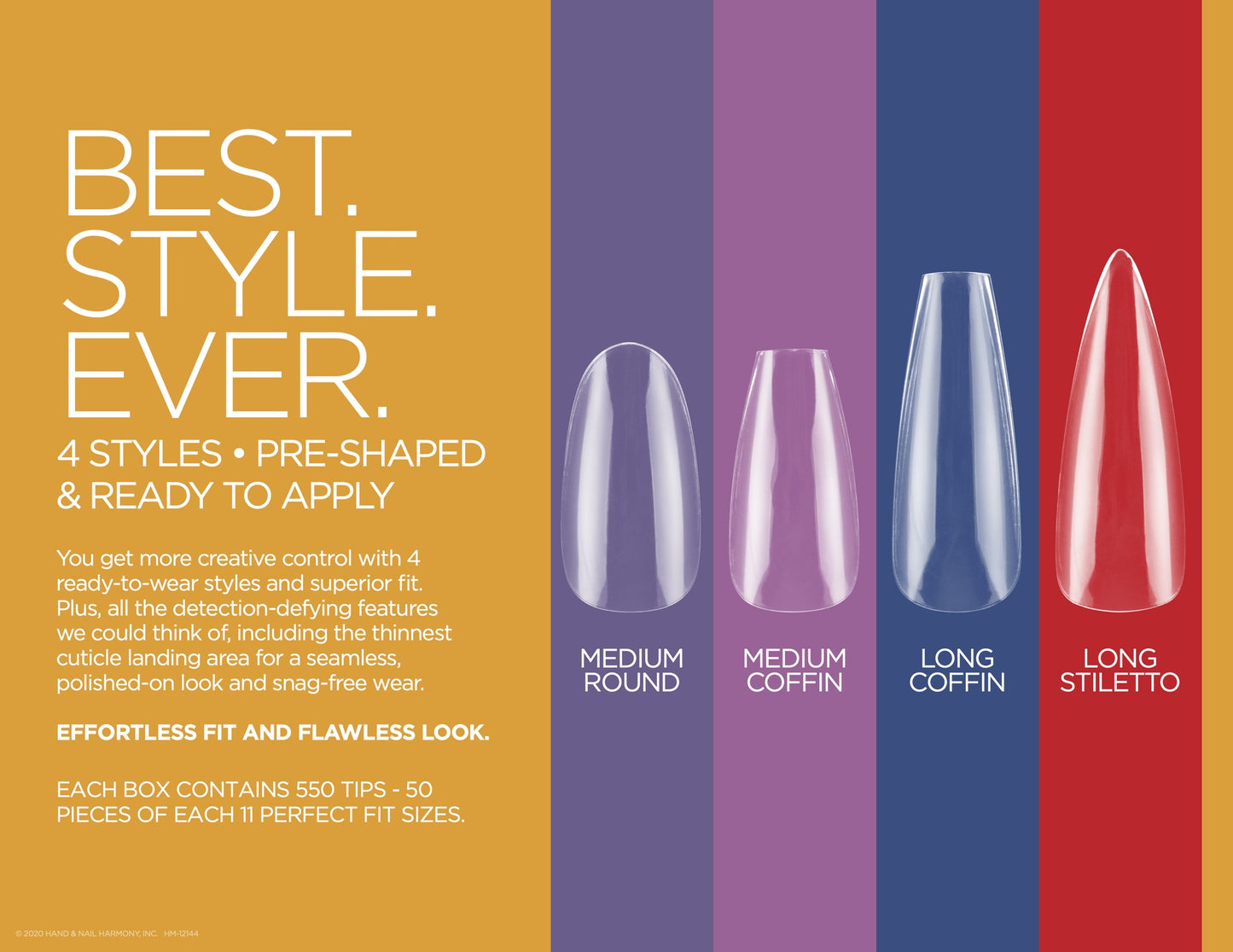 Gelish Soft Gel Tips Long Stiletto 550 ct #1168097-Beauty Zone Nail Supply