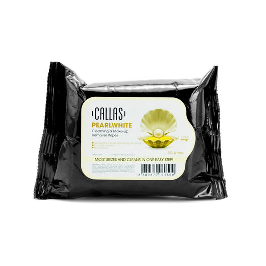 Callas Cleansing & Make-up Remover Pearlwhite 30 Wipes-Beauty Zone Nail Supply