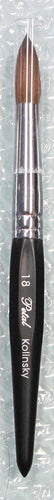 Petal kolinsky acrylic nail brush black angle size 18 - BeautyzoneNailSupply