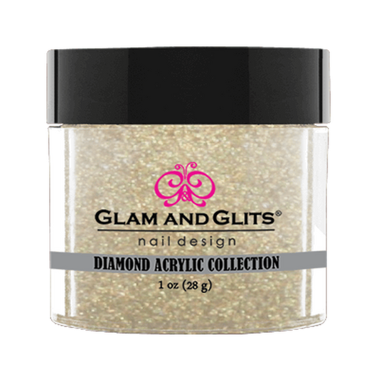 Glam & Glits Diamond Acrylic (Shimmer) 1 oz White Glaze - DAC90-Beauty Zone Nail Supply