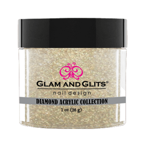 Glam & Glits Diamond Acrylic (Shimmer) 1 oz White Glaze - DAC90-Beauty Zone Nail Supply