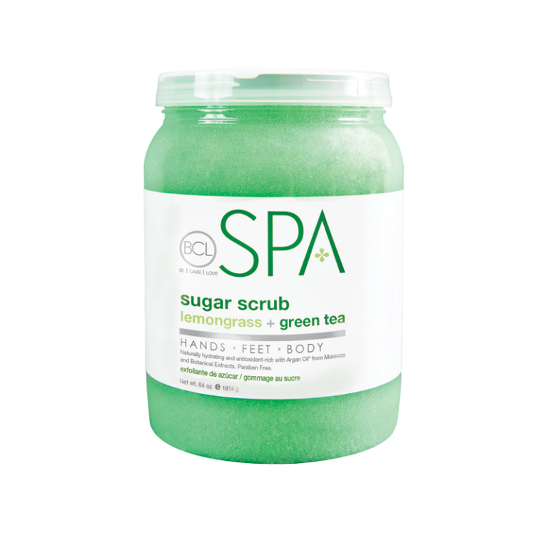 BCL SPA Sugar Scrub Lemongrass + Green Tea 64oz-Beauty Zone Nail Supply