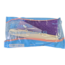 Load image into Gallery viewer, Gazeplus Pedicure Purple Kit 4 (Pumice-Buffer-File-Pusher)#GPK1