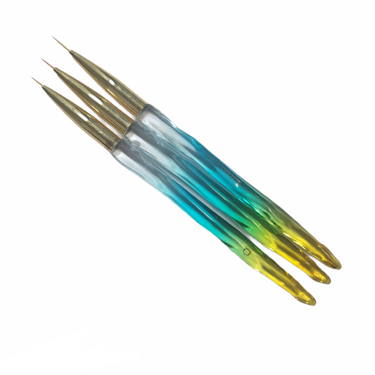 GB1001 Nail Art Brush (3pcs/set) Blue handle