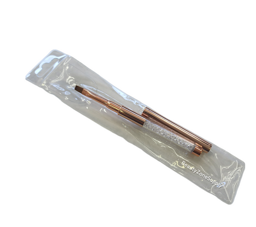 Gel brush Rose Gold Handle with Cap Size 6