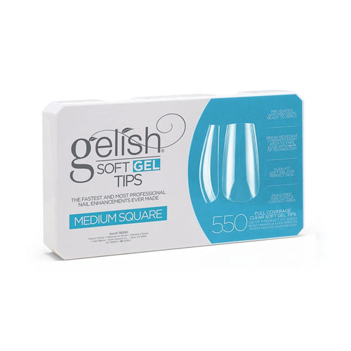 Harmony Gelish Soft Gel Tips Medium Square 550 ct #1168161