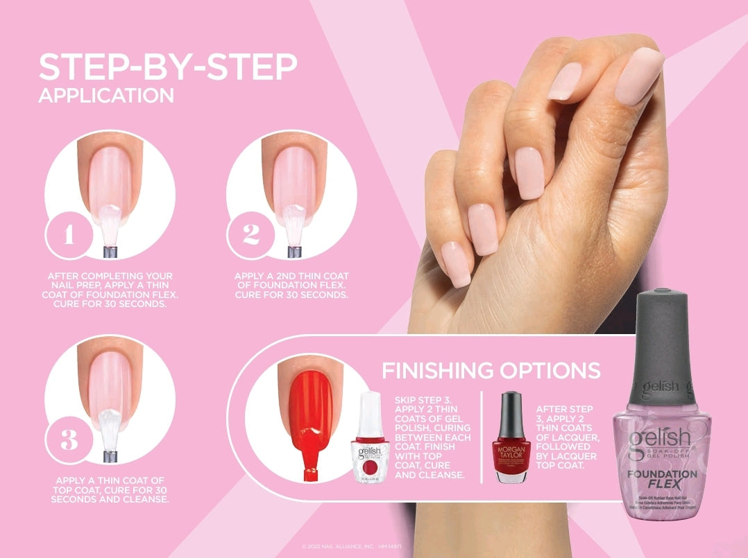 Gelish Brush On Foundation Flex Gel Clear 15 ml 0.5oz #1148015