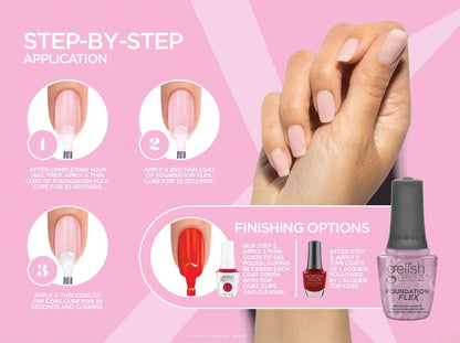 Gelish Brush On Foundation Flex Gel Clear 15 ml 0.5oz #1148015