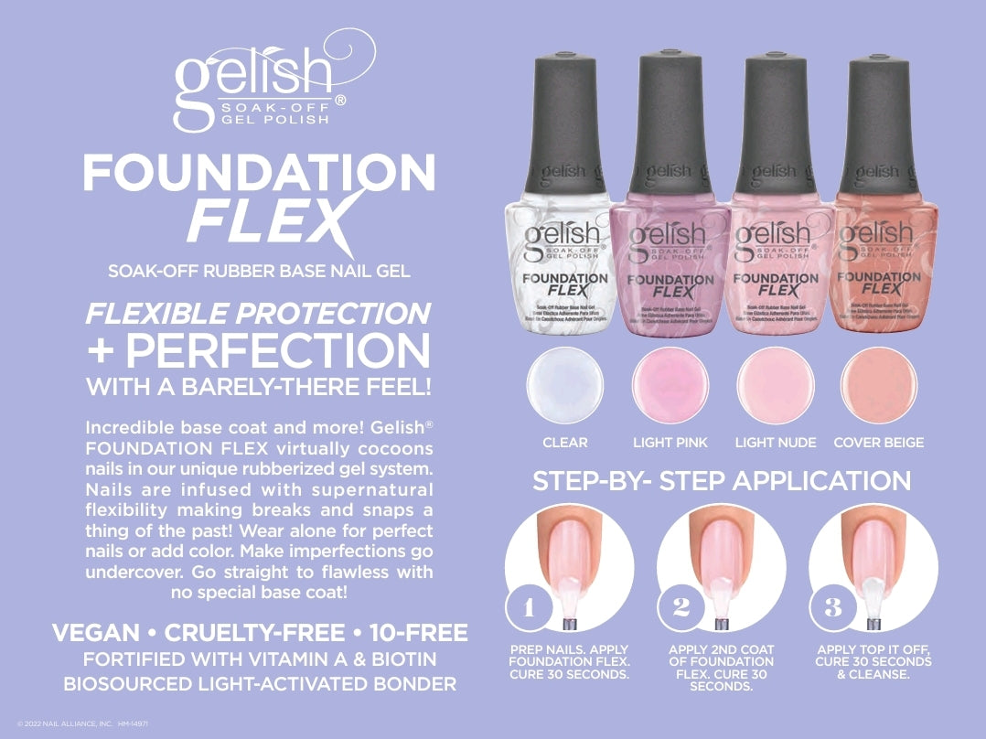 Gelish Brush On Foundation Flex Gel Clear 15 ml 0.5oz #1148015