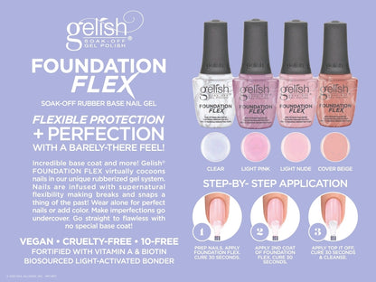 Gelish Brush On Foundation Flex Gel Clear 15 ml 0.5oz #1148015