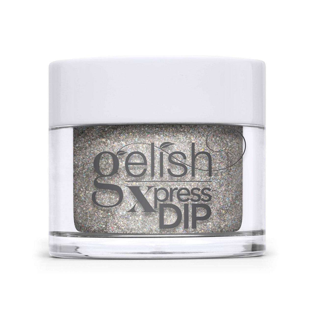 Harmony Gelish Xpress Dip Powder Fame Game Silver Holo Glitter 43G (1.5 Oz) #1620069