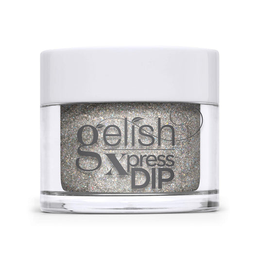 Harmony Gelish Xpress Dip Powder Fame Game Silver Holo Glitter 43G (1.5 Oz) #1620069
