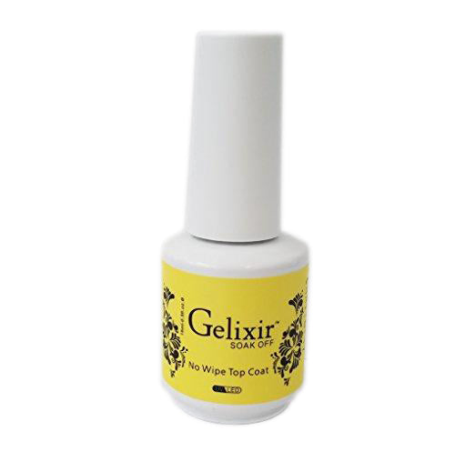 Gelixir Soak Off Gel Top Coat No-wipe .5 oz / 15 mL-Beauty Zone Nail Supply