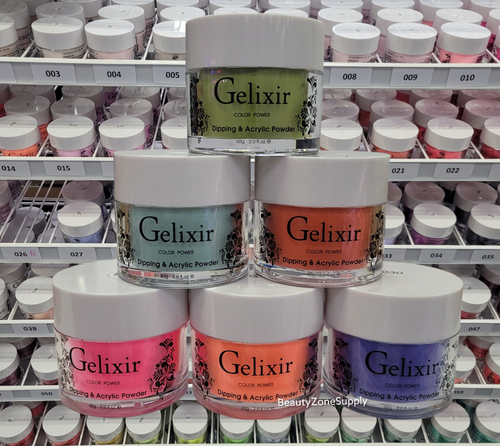 Gelixir Dipping & Acrylic Color Powder 2 oz Glitter Poppy Flower #041