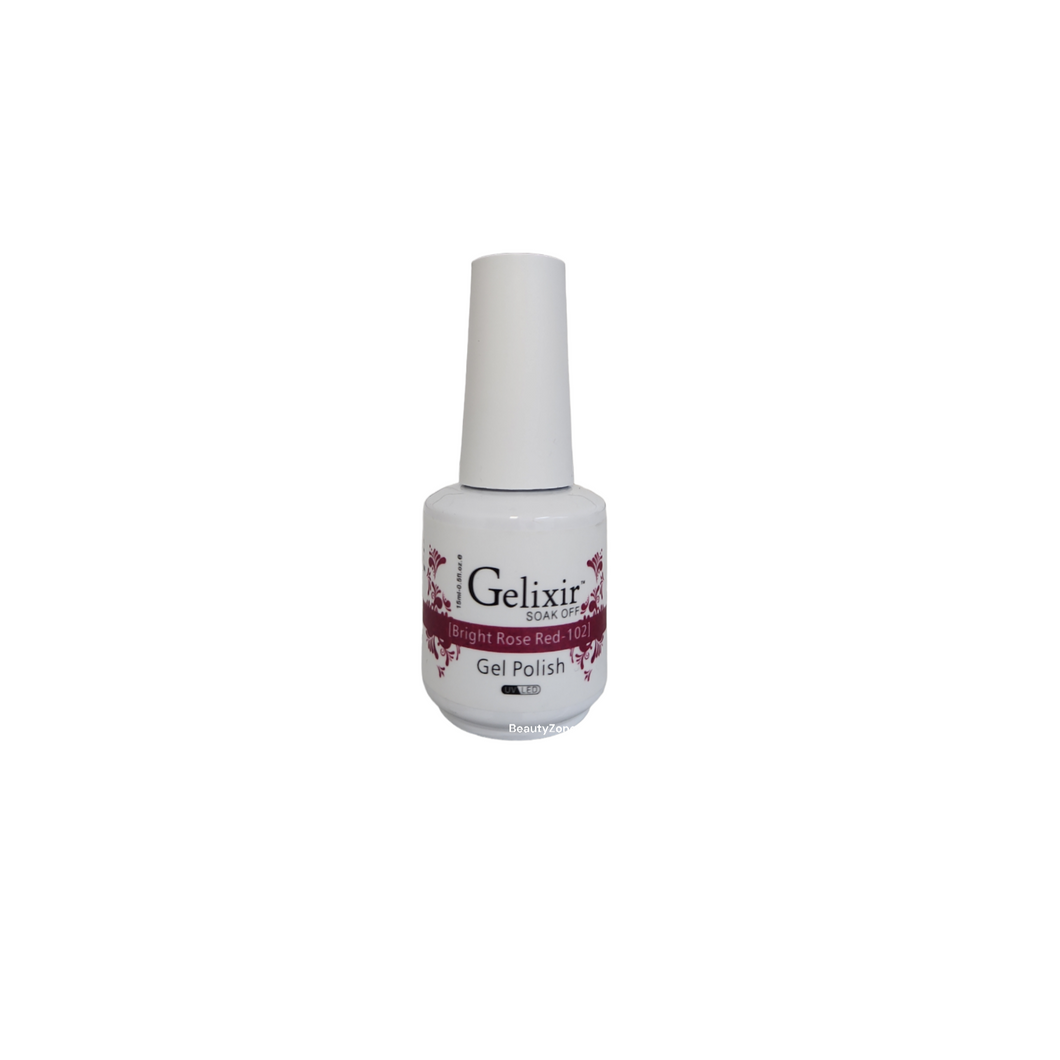 Gelixir Gel Polish Bright Rose Red 0.5 oz #102