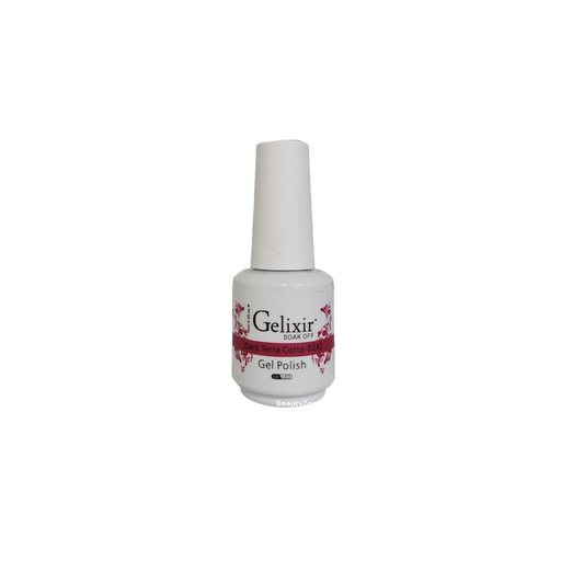 Gelixir Gel Polish Dark Terra Cotta 0.5 oz #024
