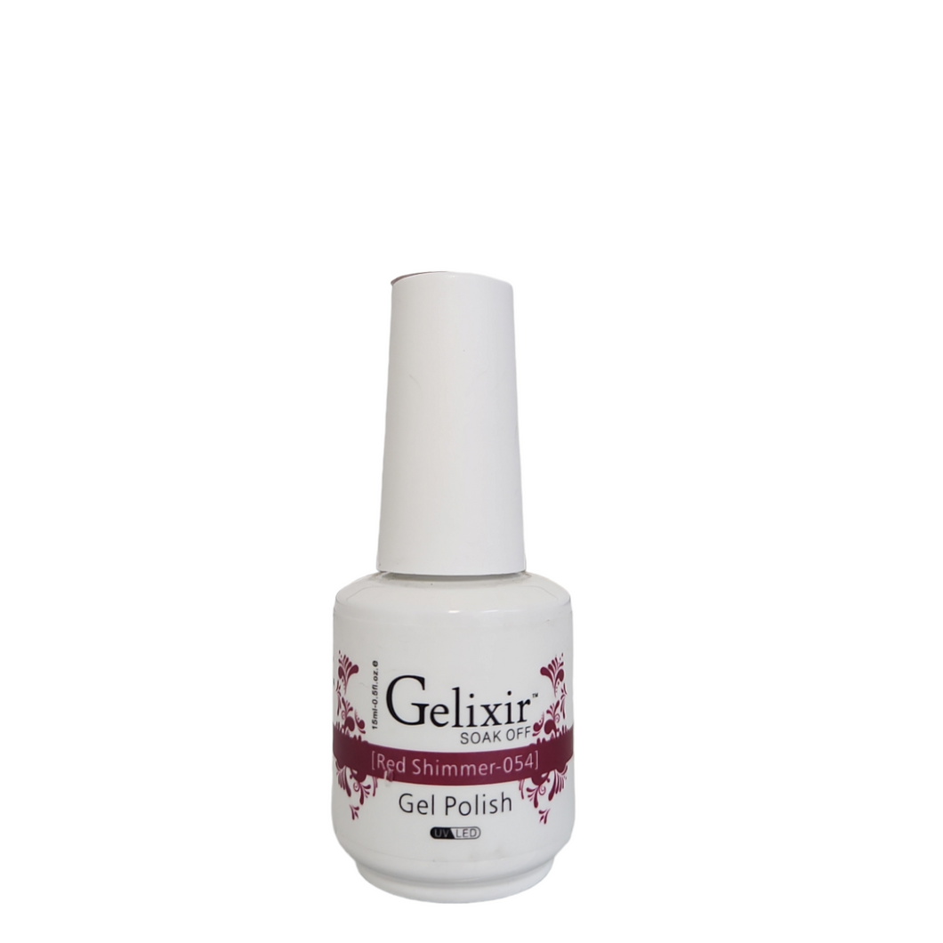 Gelixir Gel Polish Red Shimmer 0.5 oz #054