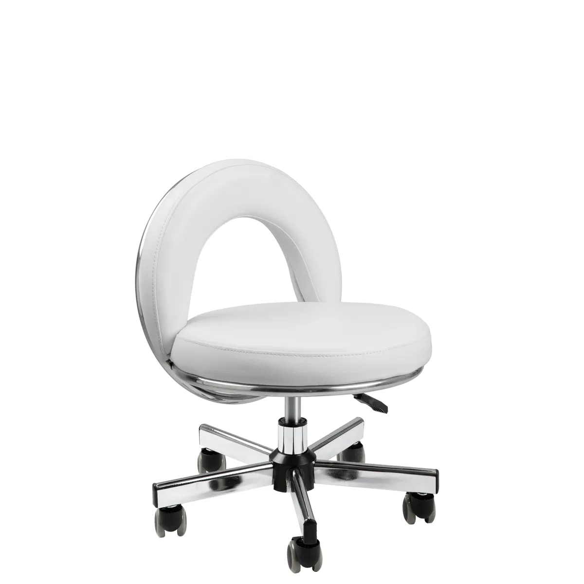 Gimbal Pedicure Stool White