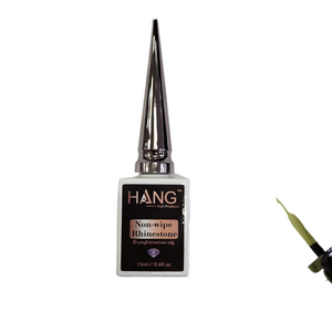 Hang Gel x Rhinestone Glue No- Wipe 15ml /0.5 oz Bottle w/ thin brush