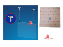 Load image into Gallery viewer, Hanging Anti Virus Shield Divider Spa or Cashier 24.5&quot; x 24.5&quot; x 5 mm
