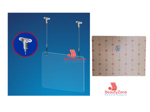 Hanging Anti Virus Shield Divider Spa or Cashier 32" x 24.5" x 4 mm