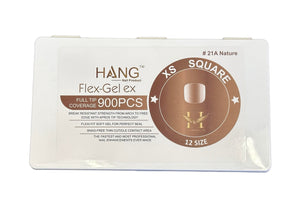 Hang Gel x Tips Square Extra Short Square 900 ct / 12 Size